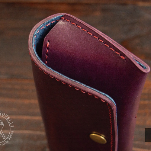 高級仕様】ルガトショルダーメガネケース パープルxネイビー メガネ