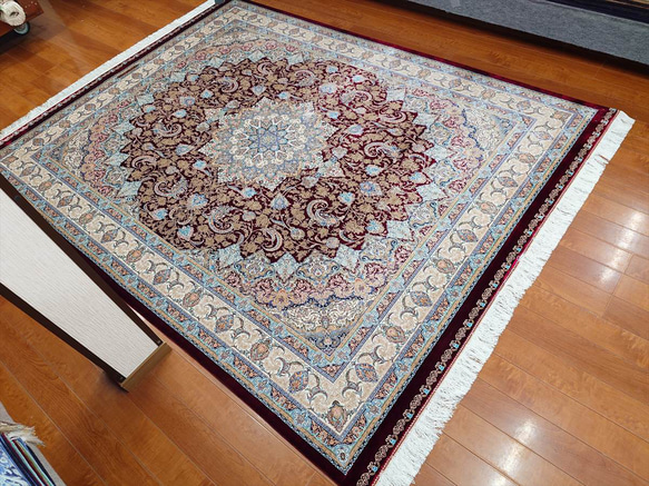 夏の超目玉品30%OFF】ペルシャ絨毯 ネイアブリシャム ハイブリッド