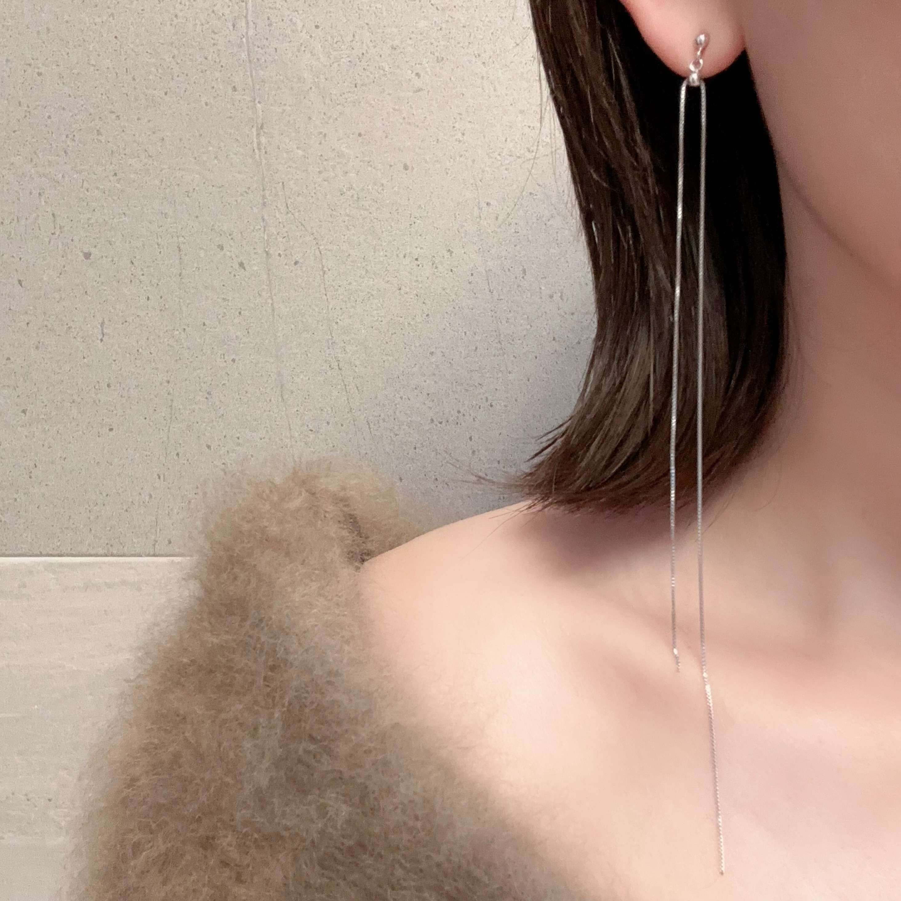 "sansevieria サンセベリア" ロングチェーン　ピアス　イヤリング