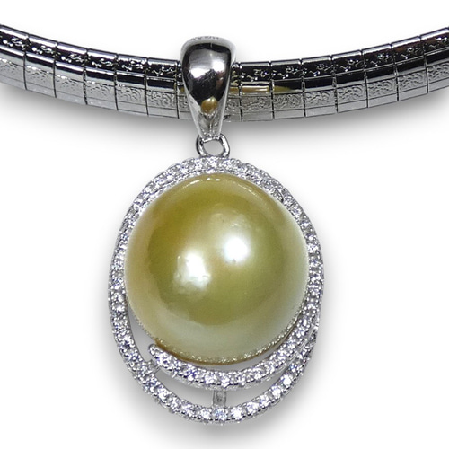 ゴールデンパール 南洋白蝶ゴールド真珠 超大珠約14.3mm 最高級