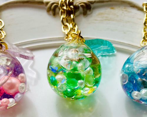 森の住人からのプレゼント 緑のバッグチャーム キーホルダー その他