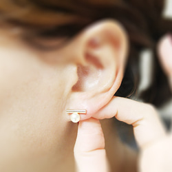 ERG-2789-G [2 件] 珍珠針棒式耳環 第6張的照片