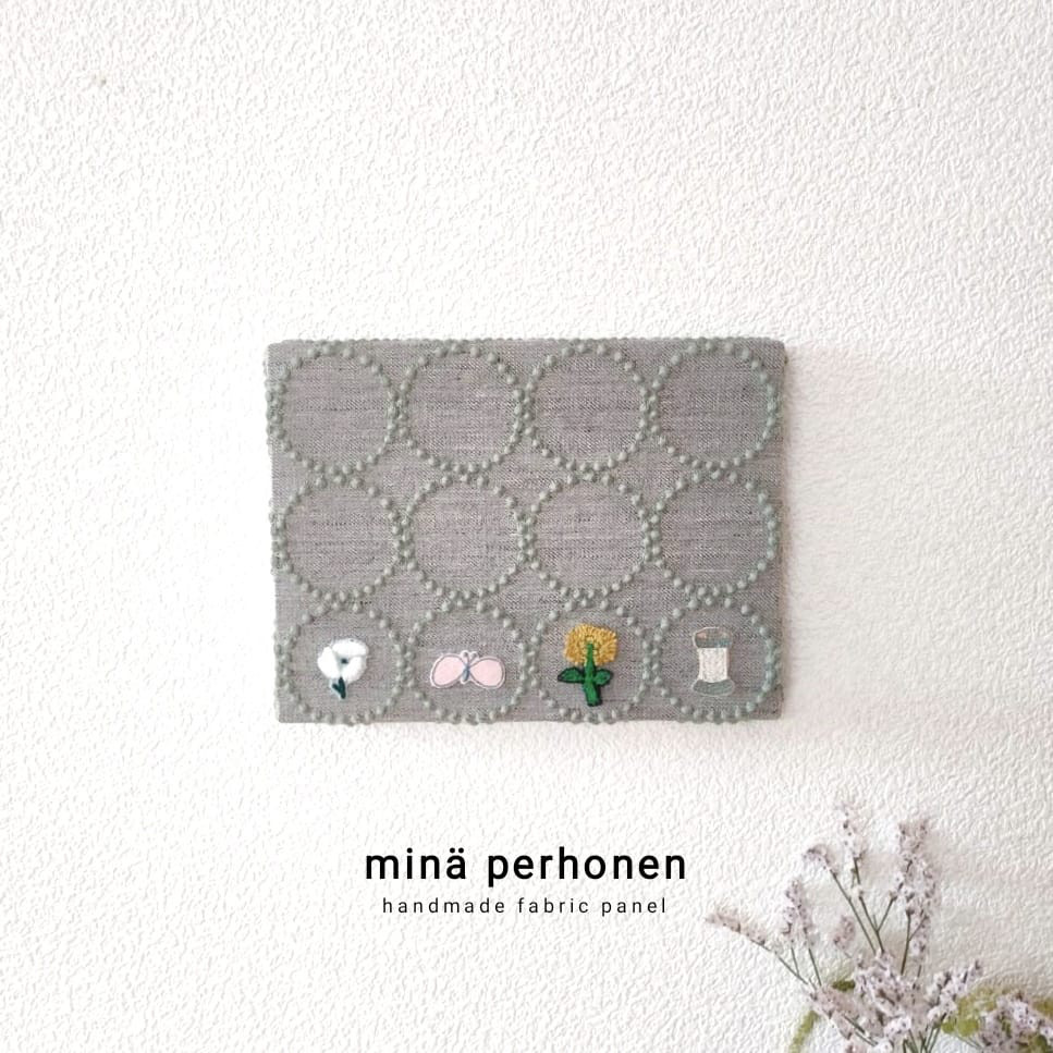 ファブリックパネル　ミナペルホネン　minaperhonen　タンバリン　北欧風　壁掛け　プレゼント　ボード　インテリア
