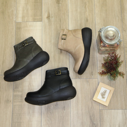 ころんとかわいいエンジニア】エンジニアブーツ 72341 厚底 甲高 幅広