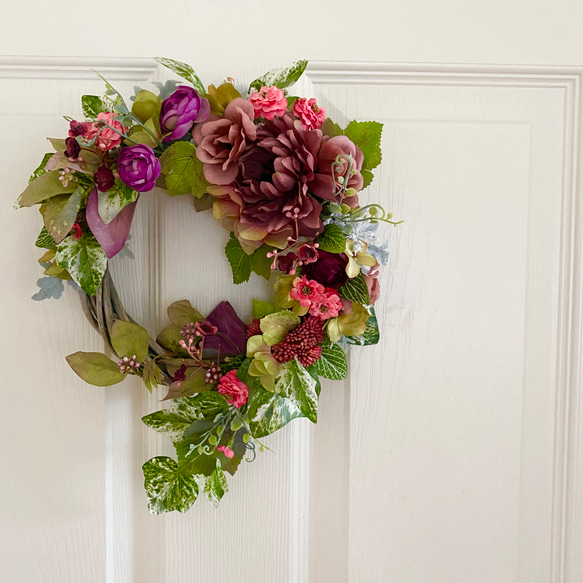 アネモネリース〜 ＊25cm＊ リース 花サロンShine 通販 18359230