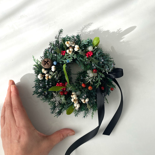 クリスマス 2025年 クリスマスリースM テーブルリース ドアリース