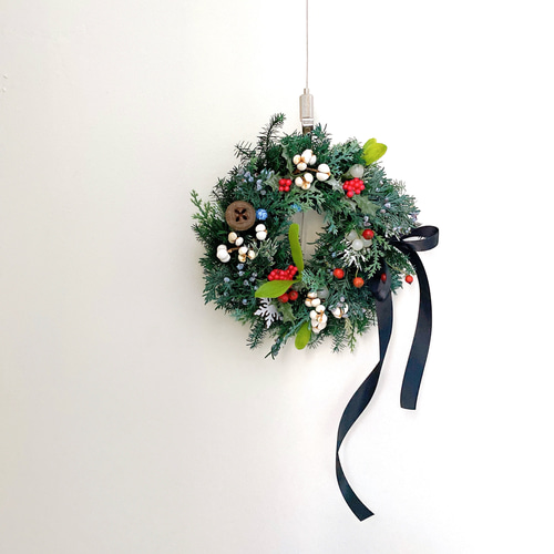 クリスマス 2025年 クリスマスリースM テーブルリース ドアリース