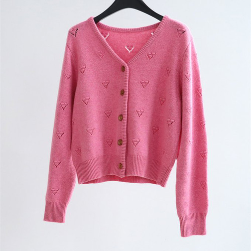 a♡ページ ハートcolorニットカーデ|ems excite | RETRO GIRL ONLINE STORE