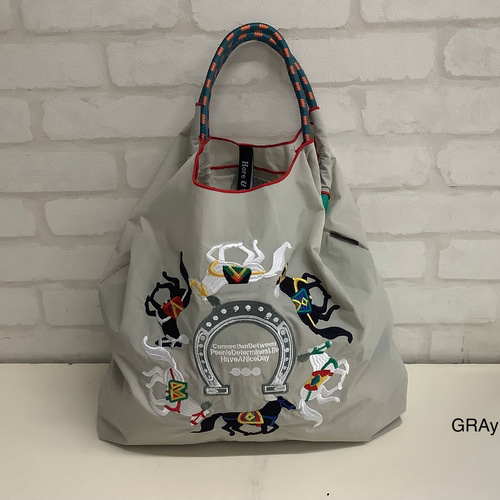 再入荷】【NEWパリバージョン登場】馬&ホースシュー 刺繍 トート