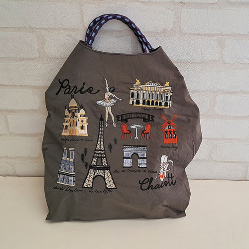 Chacott 刺繍エコバッグとポーチのセット ネイビー Ball＆Chain