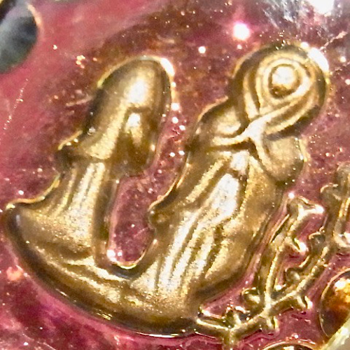 フランス ヴィンテージ デッドストック ルルドの泉 ガラス