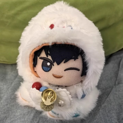 10cm着せ替えぬいぐるみ服 クリスマスキャロルセット 4種類 鈴