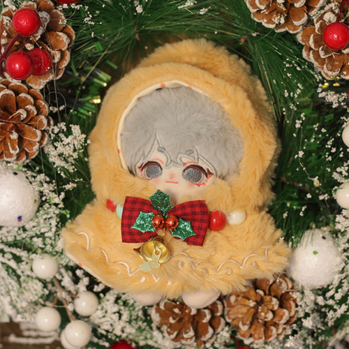 10cm着せ替えぬいぐるみ服 クリスマスキャロルセット 4種類 鈴