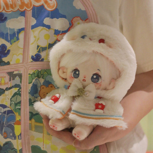 20cm着せ替えぬいぐるみ服 クリスマスキャロルセット 4種類 鈴