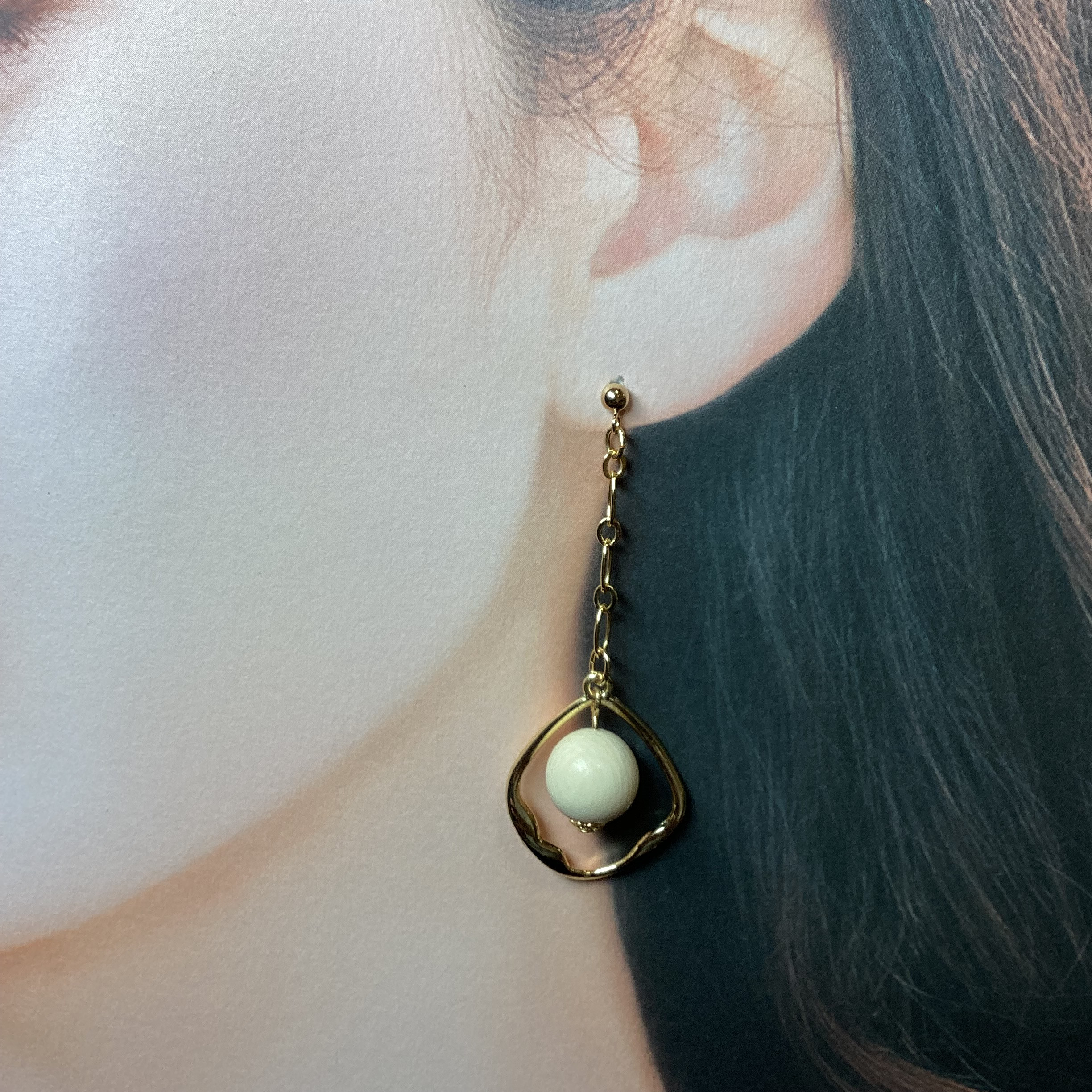 ☆本象牙ピアス（14kgf使用）　※A-141