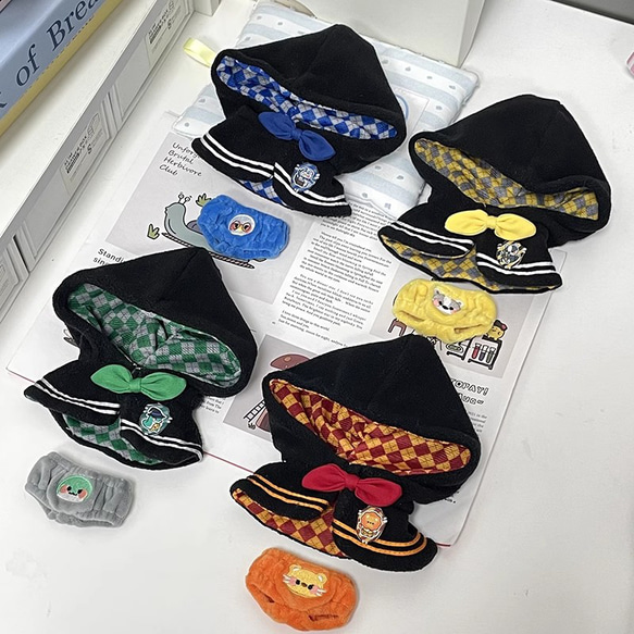 10/20cm着せ替えぬいぐるみ服 魔法学院生徒マント 4種類 着せ替え人形 ぬいぐるみ ぬい服 ハロウィン 魔法使い 7枚目の画像