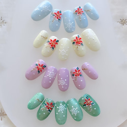うるうるキラキラ紫陽花ニュアンスネイル ネイルチップ（つけ爪） nail