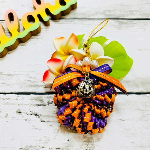 ♡ハロウィン♡ハワイアンリボンレイ ストラップ ③ キーホルダー