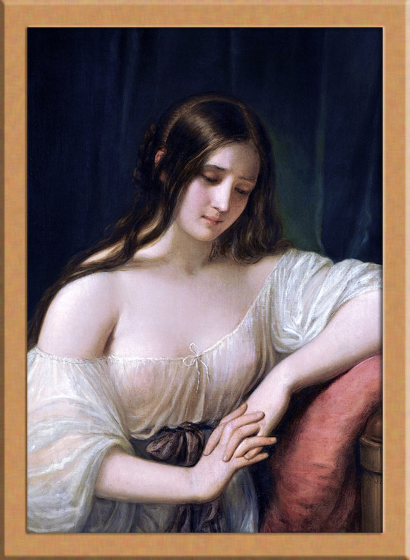 若い女性の肖像画 イタリアのアート 絵画 ARTE 通販｜Creema(クリーマ 