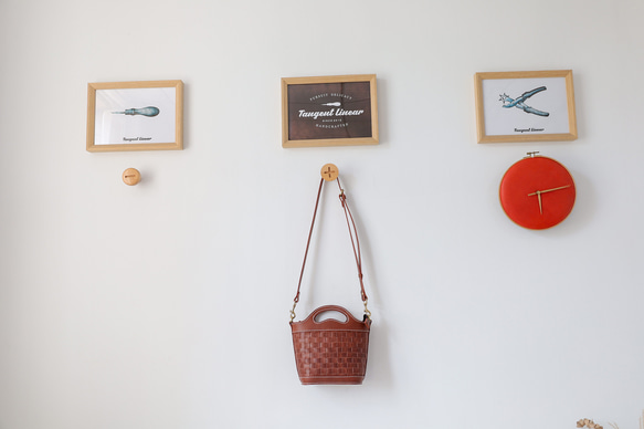 [新品] 手工牛皮編織包 - 可愛籃子設計 第12張的照片