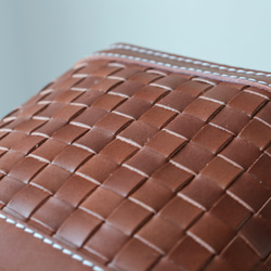 [新品] 手工牛皮編織包 - 可愛籃子設計 第7張的照片