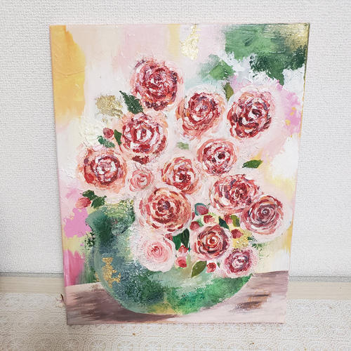 絵画　花　色 キャンバスに描かれた睡蓮の絵画 クロード・モネ 睡蓮の壁アート