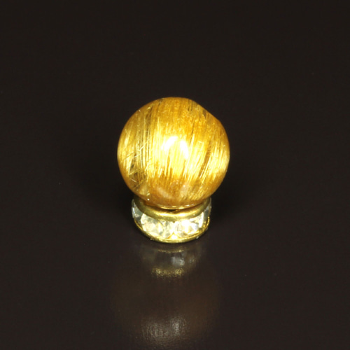 ゴールド キャッツアイルチル 8ミリ 1粒売り 金針水晶 パワーストーン お守り 鋭い金針が美しい】14ミリ 一点物 1粒売り ゴールドルチル