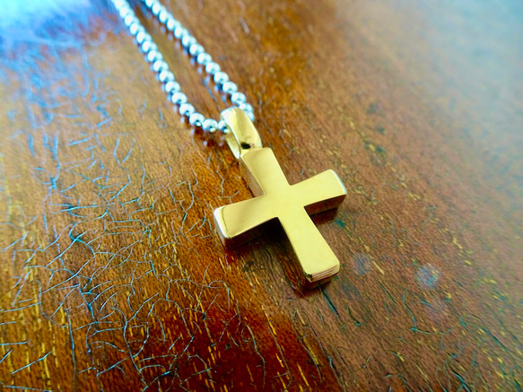 仁尾彫金『k18十字クロス』ハンドメイド331 ネックレス・ペンダント 
