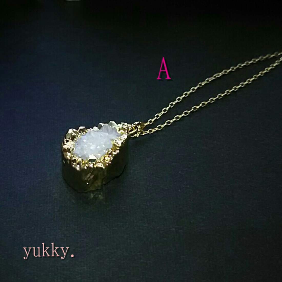 ドゥルージークォーツ(ホワイト)ネックレス･A {yukky.}★