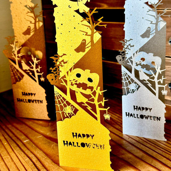 ハロウィン　ペーパーアート　ゴールド 7枚目の画像