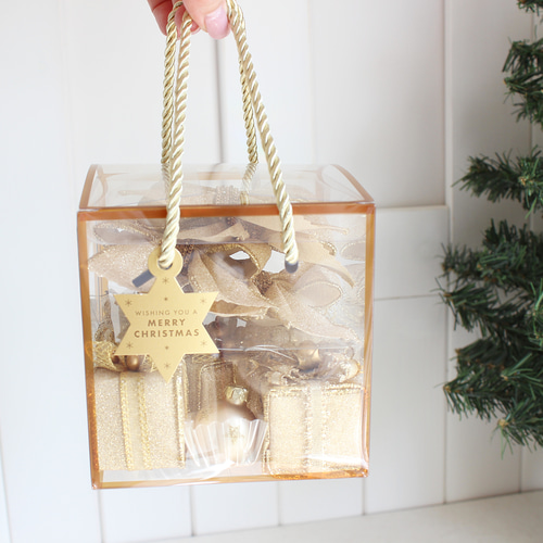 オーナメントセット キラキラゴールド リボン オーナメント プレゼント