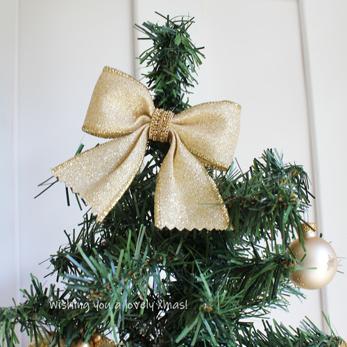 オーナメントセット キラキラゴールド リボン オーナメント プレゼント