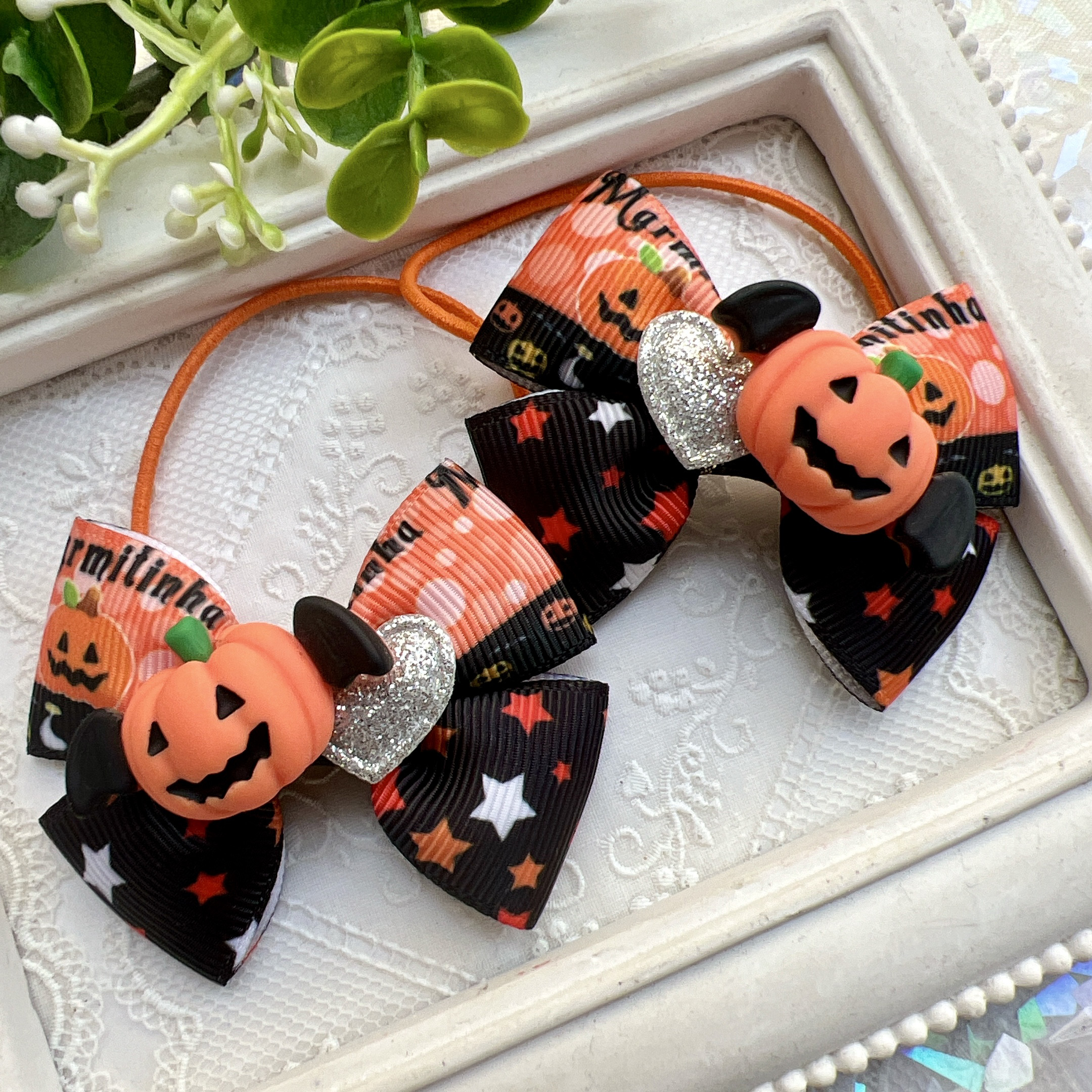 ハロウィン♡ヘアゴム キッズ 子供 おばけ ヘアアクセサリー 髪ゴム