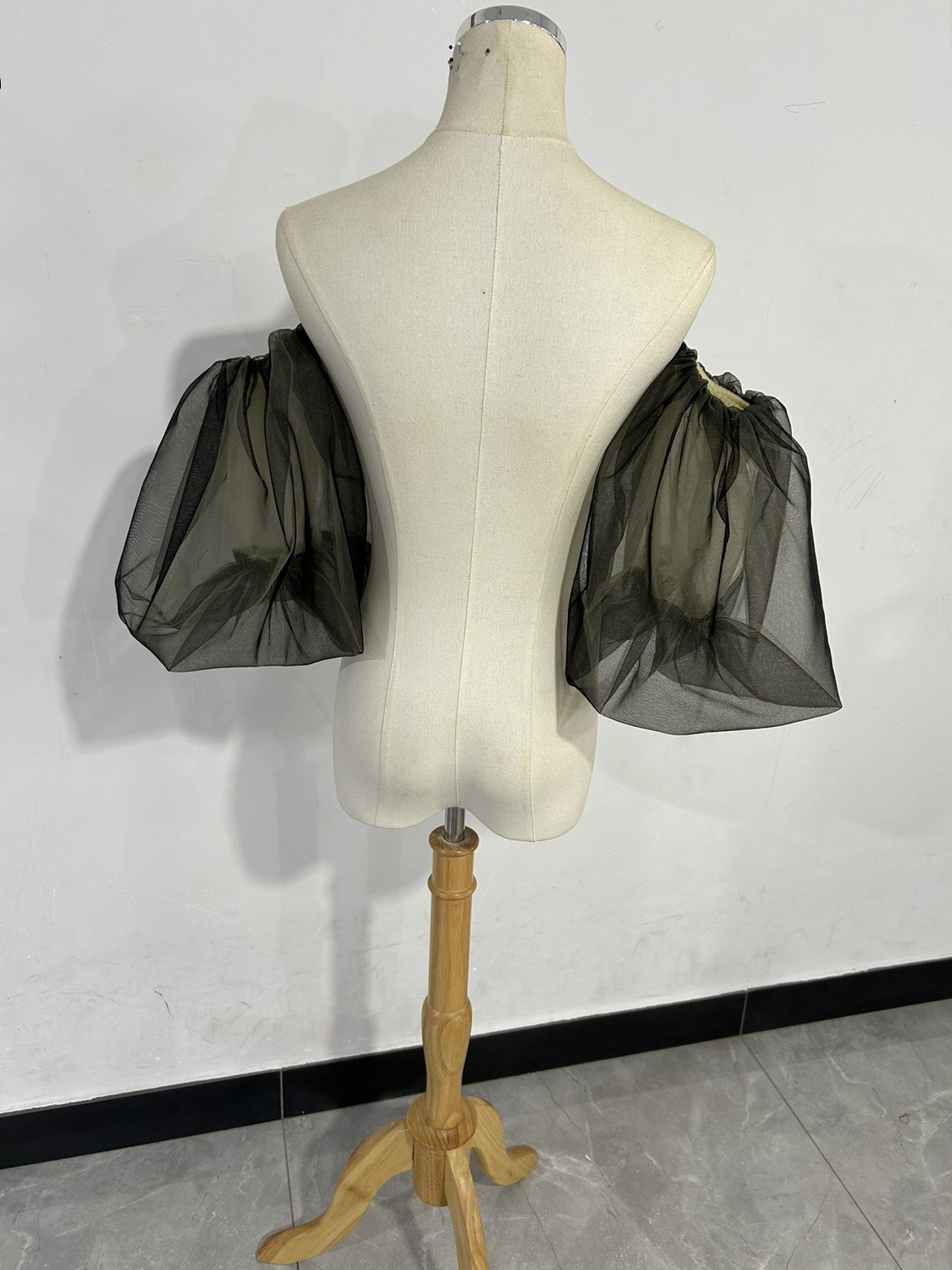 ソフトチュール 2取り外し袖  ショルダーの付け袖 パフスリーブ オーダー可能 二の腕を隠せるお袖