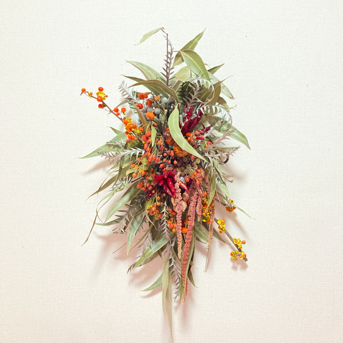 創作スワッグ　秋冬の森　実物いっぱい 創作スワッグ 秋冬の森 実物いっぱいの通販 by 11/10-14発送不可