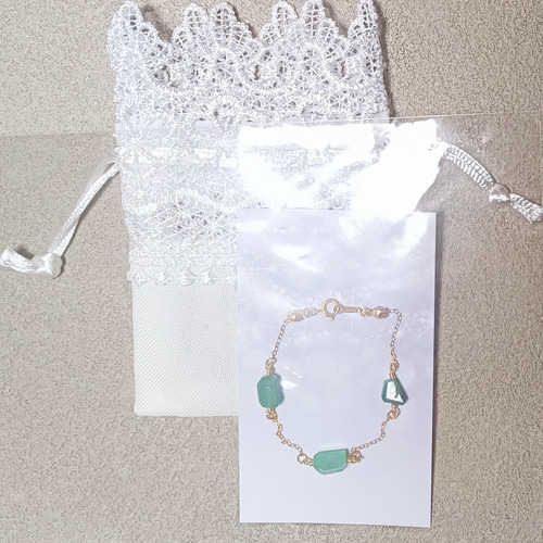 3つの天然エメラルド｡極細のチェーンとともに｡k14gf[送料無料