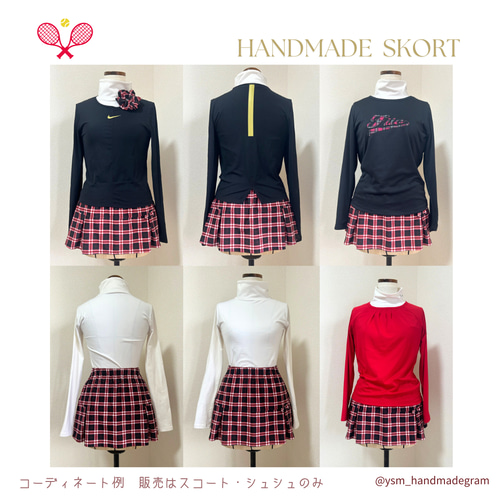 野*原様 レッド テニス スカート メッシュ 野*原様 レッド テニス スカート メッシュ