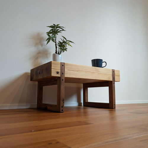 角材のコーヒーテーブル】サイズオーダー可能 ローテーブル リビング