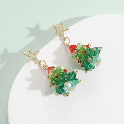 限定1ꫛꫀꪝ✧‧˚selectクリスマスツリービーズピアス ピアス