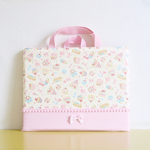 レッスンバッグ チューリップ ピンク・. #裏地付き#女の子 #男の子