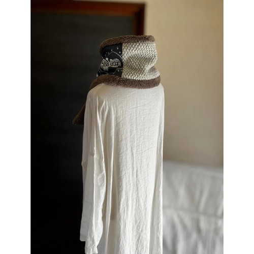 【マフラータイプ】tarte・tambourineネックウォーマー ミナ生地使用 マフラータイプ】forest wing・tambourineのネックウォーマー ミナ