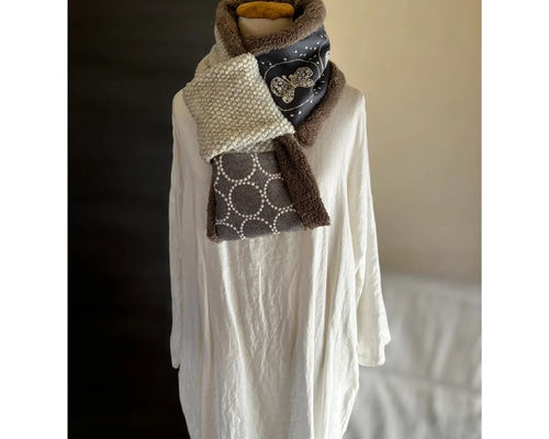 マフラータイプ】forest wing・tambourineのネックウォーマー ミナ