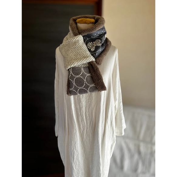 マフラータイプ】forest wing・tambourineのネックウォーマー ミナ