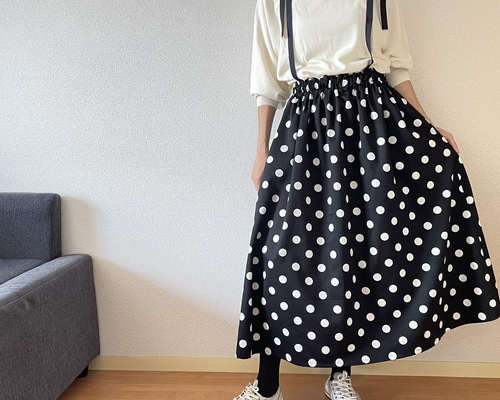 サスペンダー風ロングスカート　　ルネ サスペンダー風ロングスカート ルネ