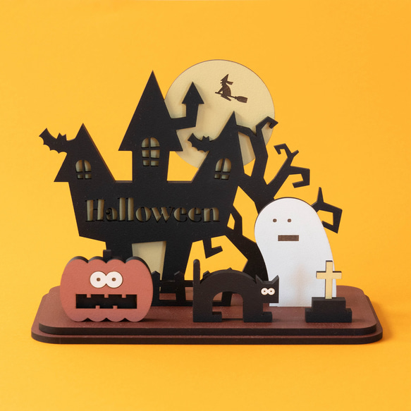 ハロウィンのおきもの パンプキン オバケ 飾り 装飾 インテリア雑貨 猫