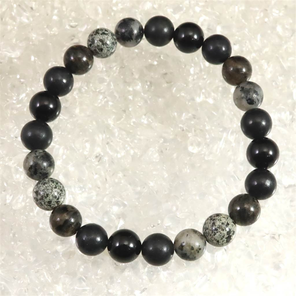 H&E社 フェナカイト 光の深淵 ブレスレット 8mm玉 19.1g #73255