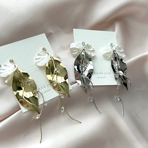 Botanical charm】 結婚式 ウェディング ブライダル 花嫁 リーフ 葉 