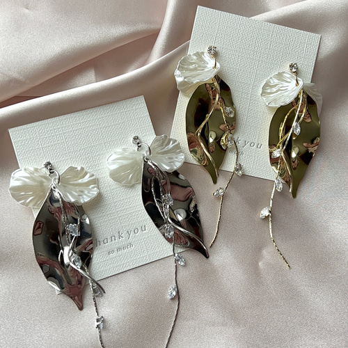 Botanical charm】 結婚式 ウェディング ブライダル 花嫁 リーフ 葉 