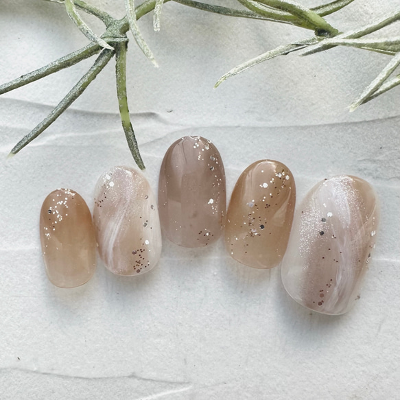 No93. キャメルブラウンネイル ネイルチップ（つけ爪） PonNail 通販