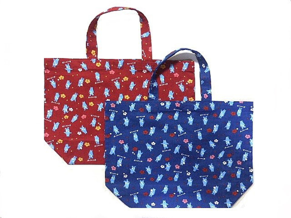 あべのハルカス あべのべあ（ブルーorレッド）大容量 エコバッグ